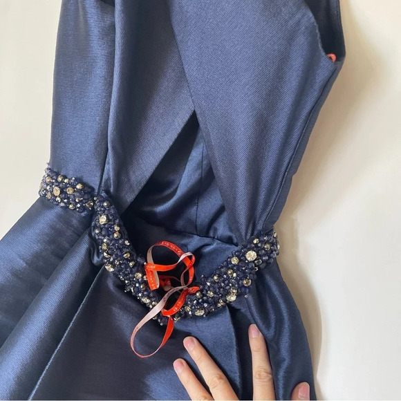 Monique Lhuillier ML We Belong Together Dress Blue Size 0 - Picture 11 of 15